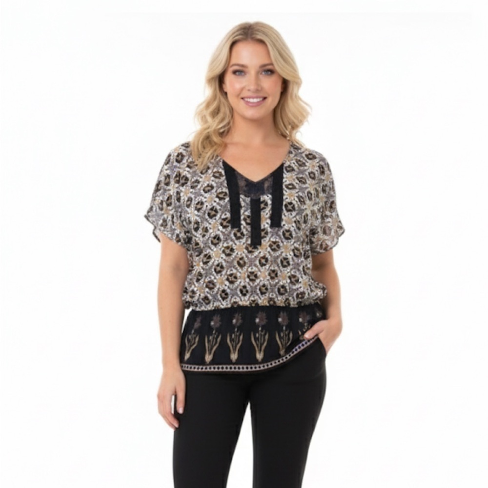 Free People size small floral boho top